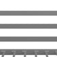 Miles Twin Over Twin Metal Bunk Bed with Secured Metal Slats and Integrated Ladder - Silver - Twin-Over-Twin