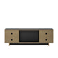 Southlander TV Stand with Fireplace for TVs up to 60 Inches - Black Oak