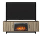 Southlander TV Stand with Fireplace for TVs up to 60 Inches - Golden Oak
