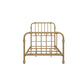 Monarch Hill Wren Metal Bed with Curved Scrollwork Design - Gold - Twin