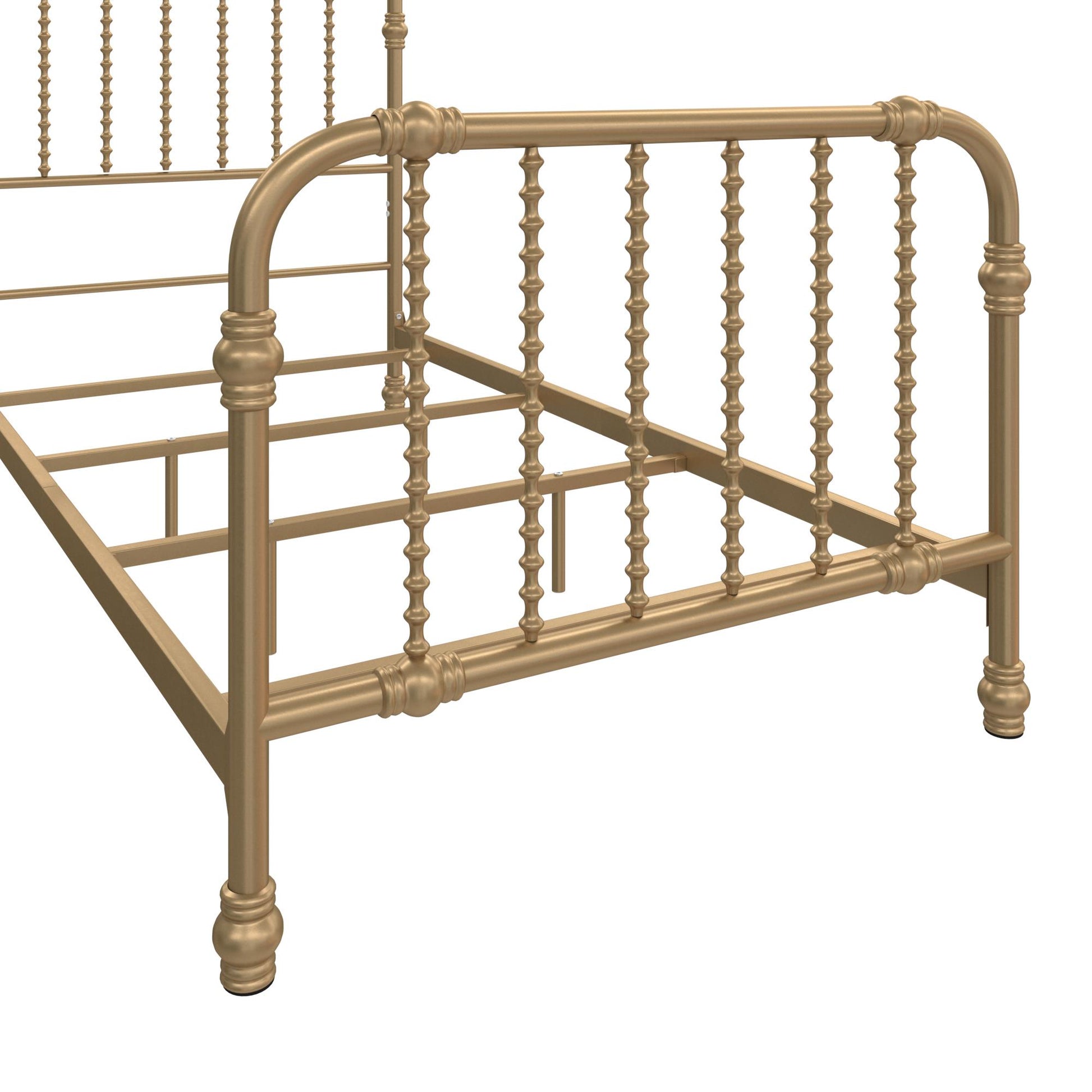 Monarch Hill Wren Metal Bed with Curved Scrollwork Design - Gold - Twin