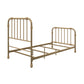 Monarch Hill Wren Metal Bed with Curved Scrollwork Design - Gold - Twin