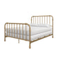 Monarch Hill Wren Metal Bed with Curved Scrollwork Design - Gold - Full