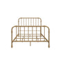Monarch Hill Wren Metal Bed with Curved Scrollwork Design - Gold - Full