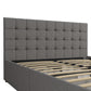 Elizabeth Upholstered Bed with Storage - Grey Linen - Full