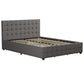 Elizabeth Upholstered Bed with Storage - Grey Linen - Queen
