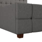 Elizabeth Upholstered Bed with Storage - Grey Linen - Queen