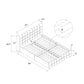 Elizabeth Upholstered Bed with Storage - Grey Linen - Queen