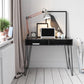 Athena Computer Desk with Storage - Black Marble