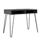 Athena Computer Desk with Storage - Black Marble