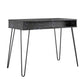 Athena Computer Desk with Storage - Black Marble