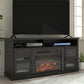 Ayden Park Electric Fireplace TV Stand for TVs up to 65 Inch - Black Oak