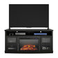 Ayden Park Electric Fireplace TV Stand for TVs up to 65 Inch - Black Oak