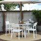 Poolside Collection Chandler Stacking Dining Chairs Indoor/Outdoor, Set of 2 - White - 2-Pack