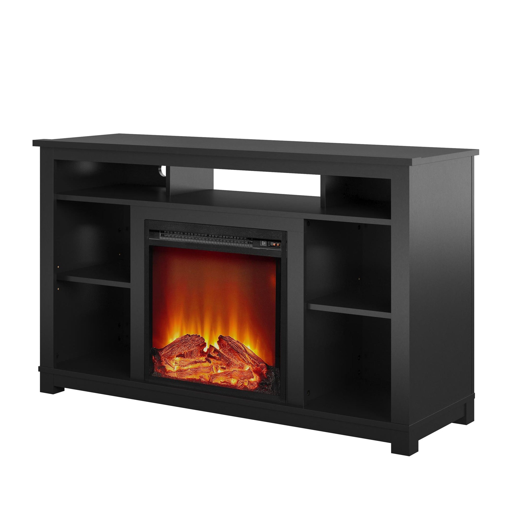 Edgewood Fireplace TV Stand for TVs up to 55 Inch - Black