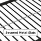 Miles Metal Junior Twin Loft Bed with Integrated Ladder - Black - Twin
