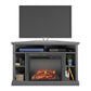 Overland Electric Corner Fireplace for TVs up to 50 Inches - Graphite Grey