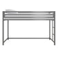 Miles Metal Junior Twin Loft Bed with Integrated Ladder - Silver - Twin