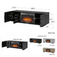 Southlander TV Stand with Fireplace for TVs up to 60 Inches - Black Oak