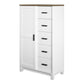 Chapel Hill Gentlemen's Chest with 5 Shelves and 5 Drawers - White