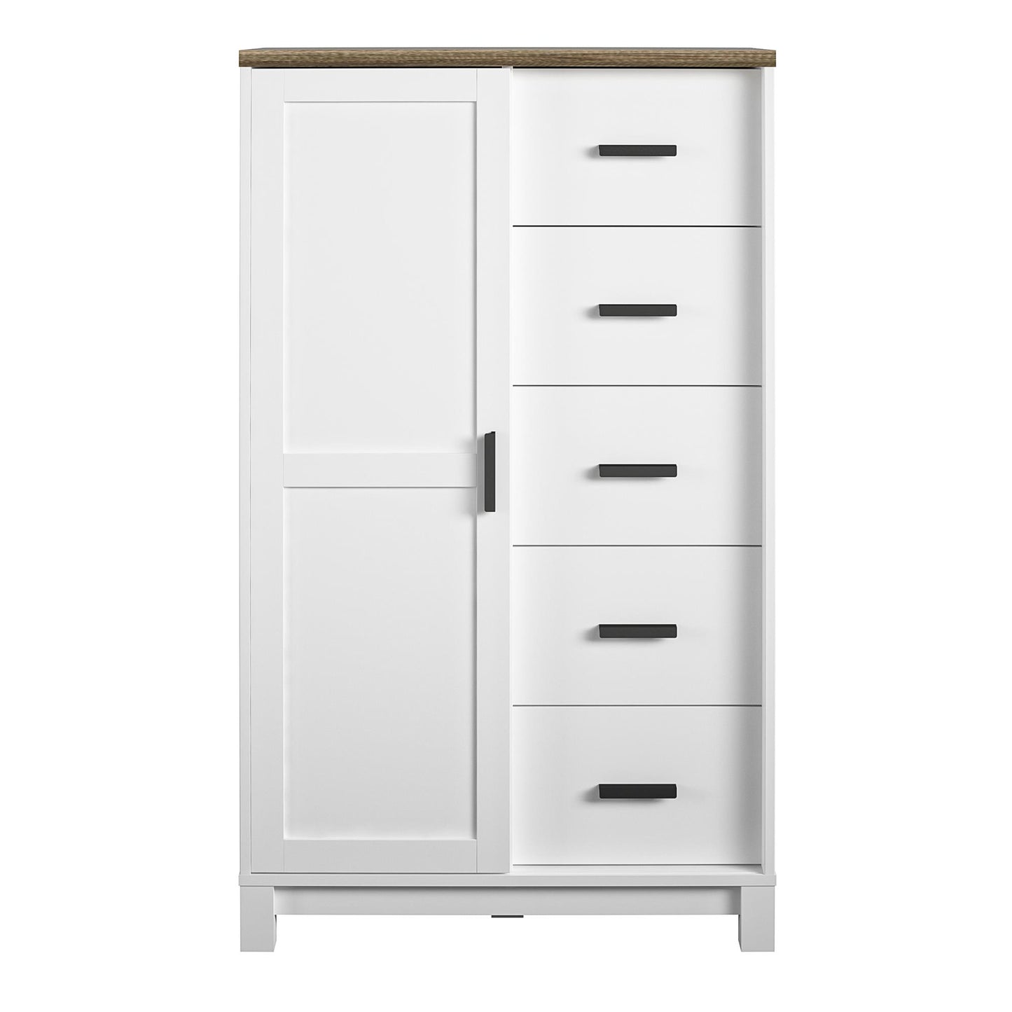 Chapel Hill Gentlemen's Chest with 5 Shelves and 5 Drawers - White