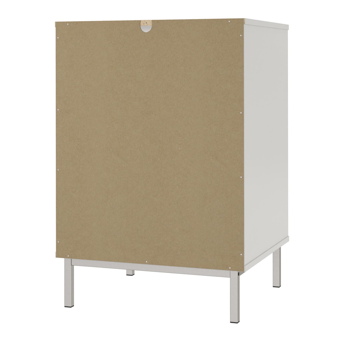 Lumina Turntable Stand with 2 Shelves and LED Lights - White