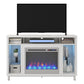 Lumina Fireplace TV Stand for TVs up to 48 Inch with 7 Color LED Lights - White - 46”-50”