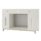 Lumina Fireplace TV Stand for TVs up to 48 Inch with 7 Color LED Lights - White - 46”-50”