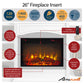 Ayden Park Electric Fireplace TV Stand for TVs up to 65 Inch - Espresso