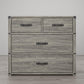 Nova 4 Drawer Storage Dresser with Leather Drawer Pulls - Gray Oak