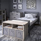 Nova 9 Cube Multipurpose Bookcase with Metal Accents - Gray Oak