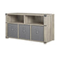 Nova Multipurpose Storage Bench with Metal Accents - Gray Oak
