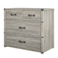 Nova 4 Drawer Storage Dresser with Leather Drawer Pulls - Gray Oak