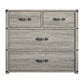 Nova 4 Drawer Storage Dresser with Leather Drawer Pulls - Gray Oak