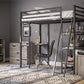 Nova 4 Drawer Storage Dresser with Leather Drawer Pulls - Gray Oak