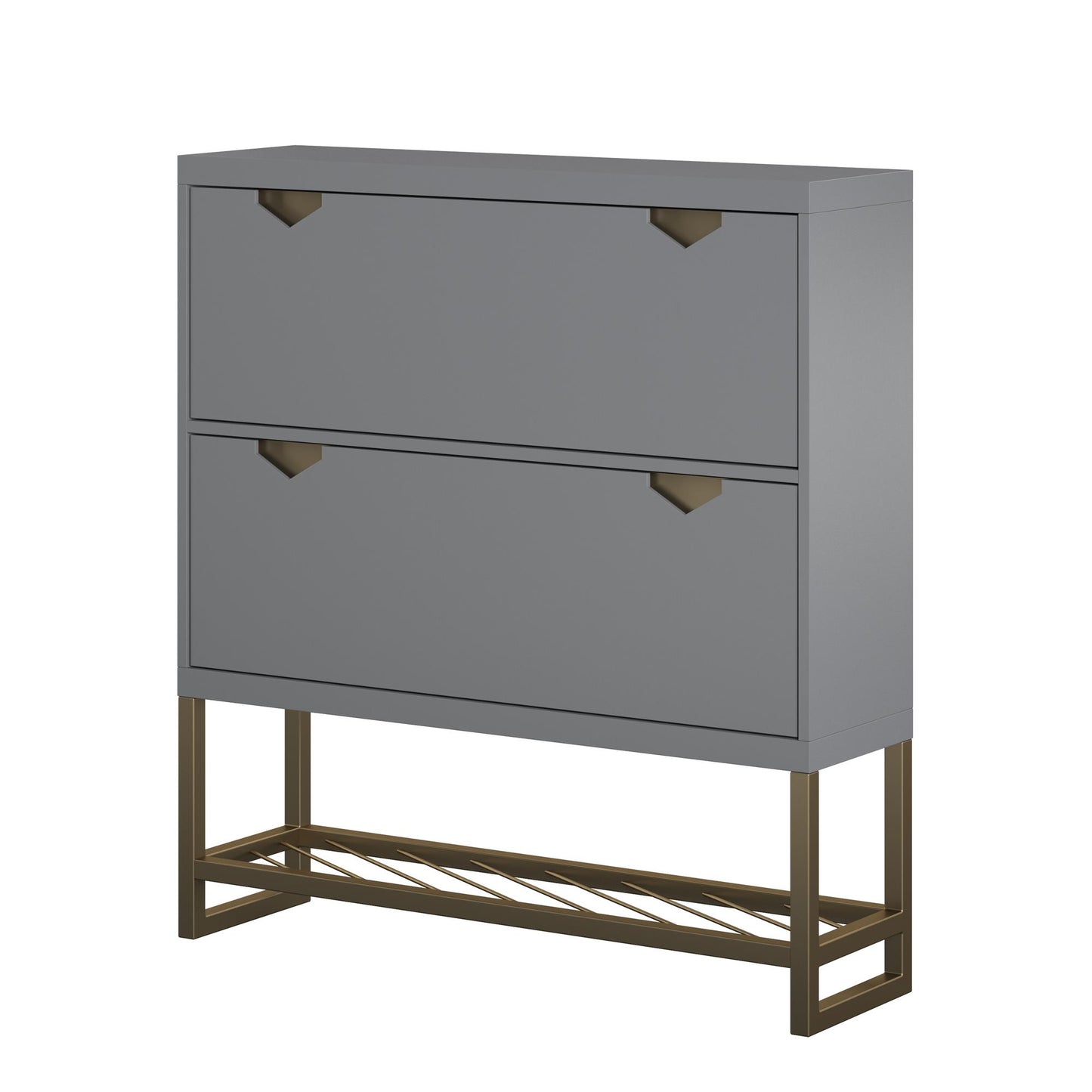 CosmoLiving by Cosmopolitan Brielle Entryway Shoe Storage - Graphite Grey