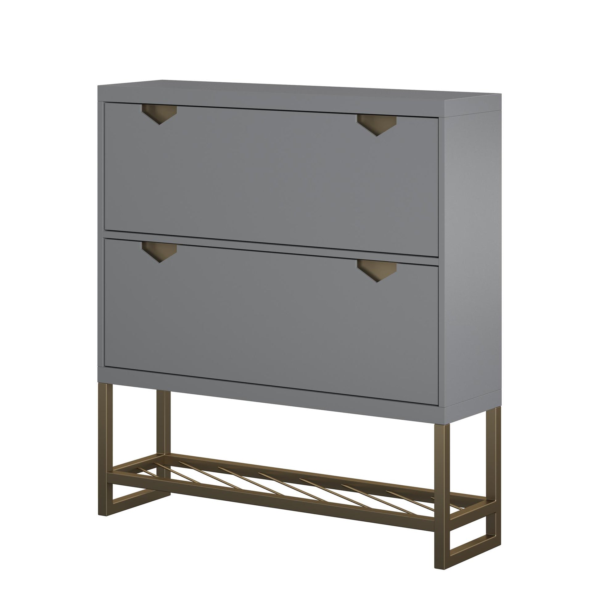 CosmoLiving by Cosmopolitan Brielle Entryway Shoe Storage - Graphite Grey