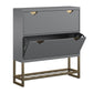 CosmoLiving by Cosmopolitan Brielle Entryway Shoe Storage - Graphite Grey