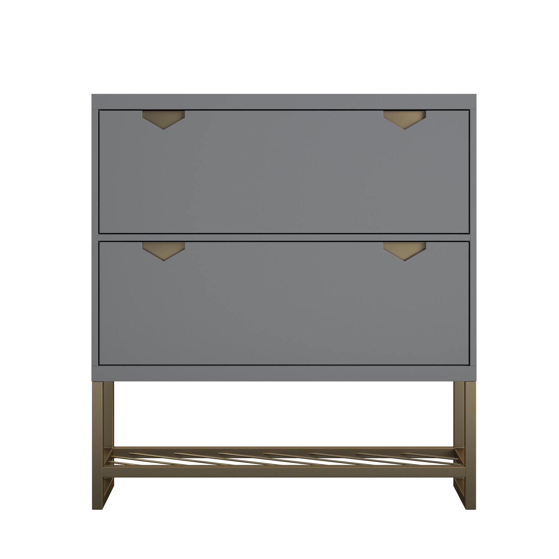 CosmoLiving by Cosmopolitan Brielle Entryway Shoe Storage - Graphite Grey