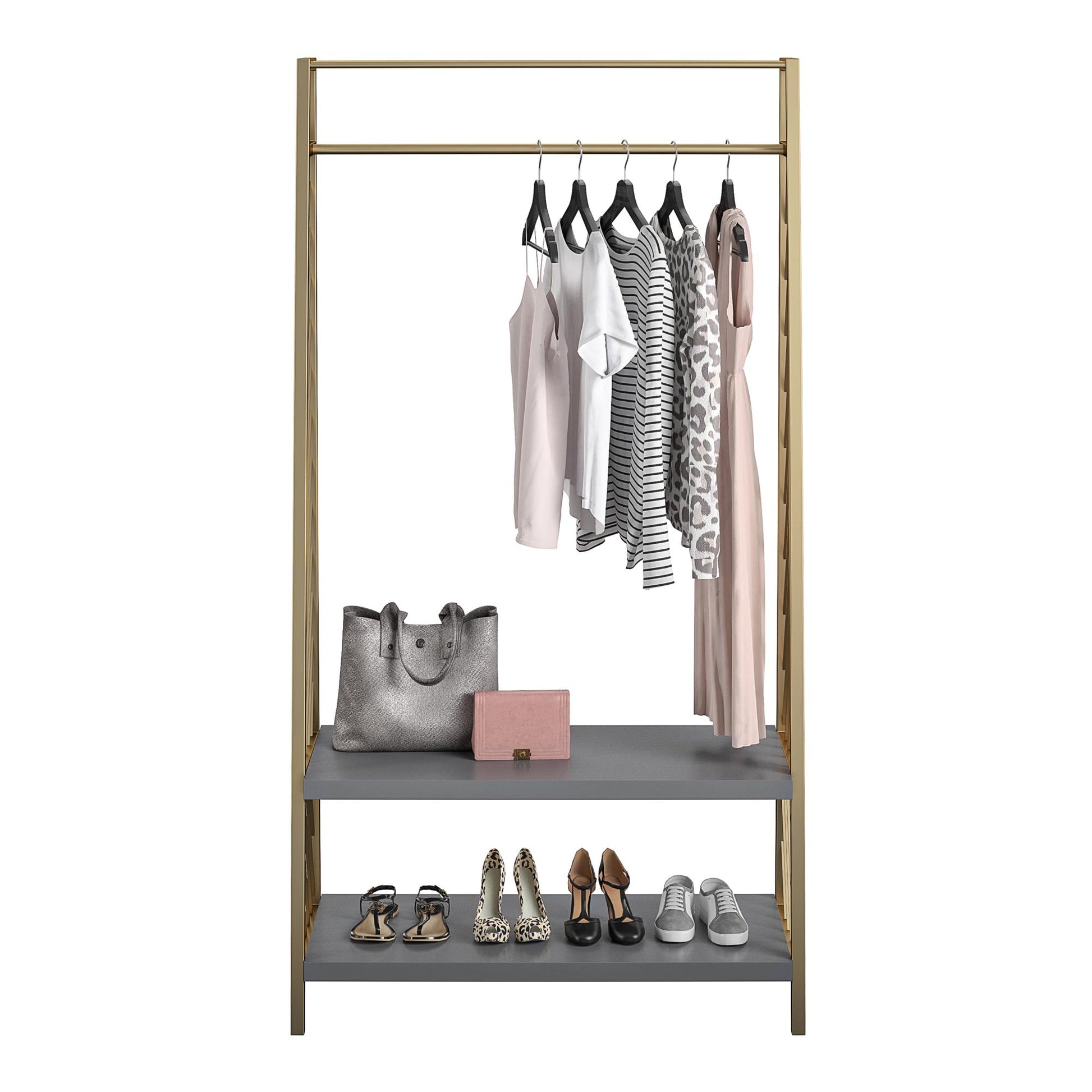 CosmoLiving by Cosmopolitan Brielle Entryway Storage - Graphite Grey