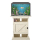 Flipper Farmington Rustic Farmhouse Aquarium Stand For 10 or 20 Gallon Tank - Ivory Oak