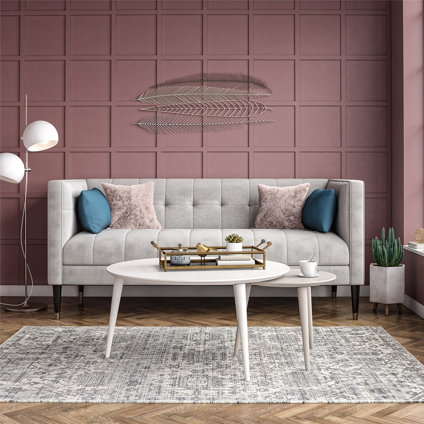 CosmoLiving by Cosmopolitan Carnegie Nesting Tables - White