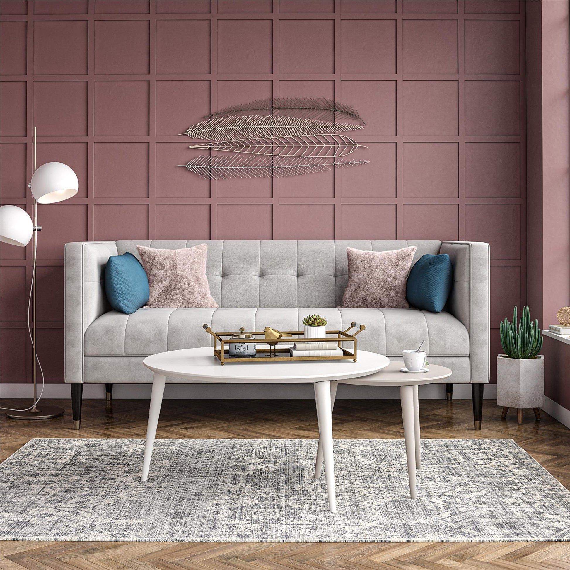 CosmoLiving by Cosmopolitan Carnegie Nesting Tables - White