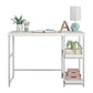 Kimberly Kids Desk with Reversible Shelves and Large Work Surface - White