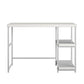 Kimberly Kids Desk with Reversible Shelves and Large Work Surface - White
