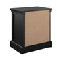 Bristol 1 Drawer Nightstand with Elegant Moldings and Pewter Pull - Black
