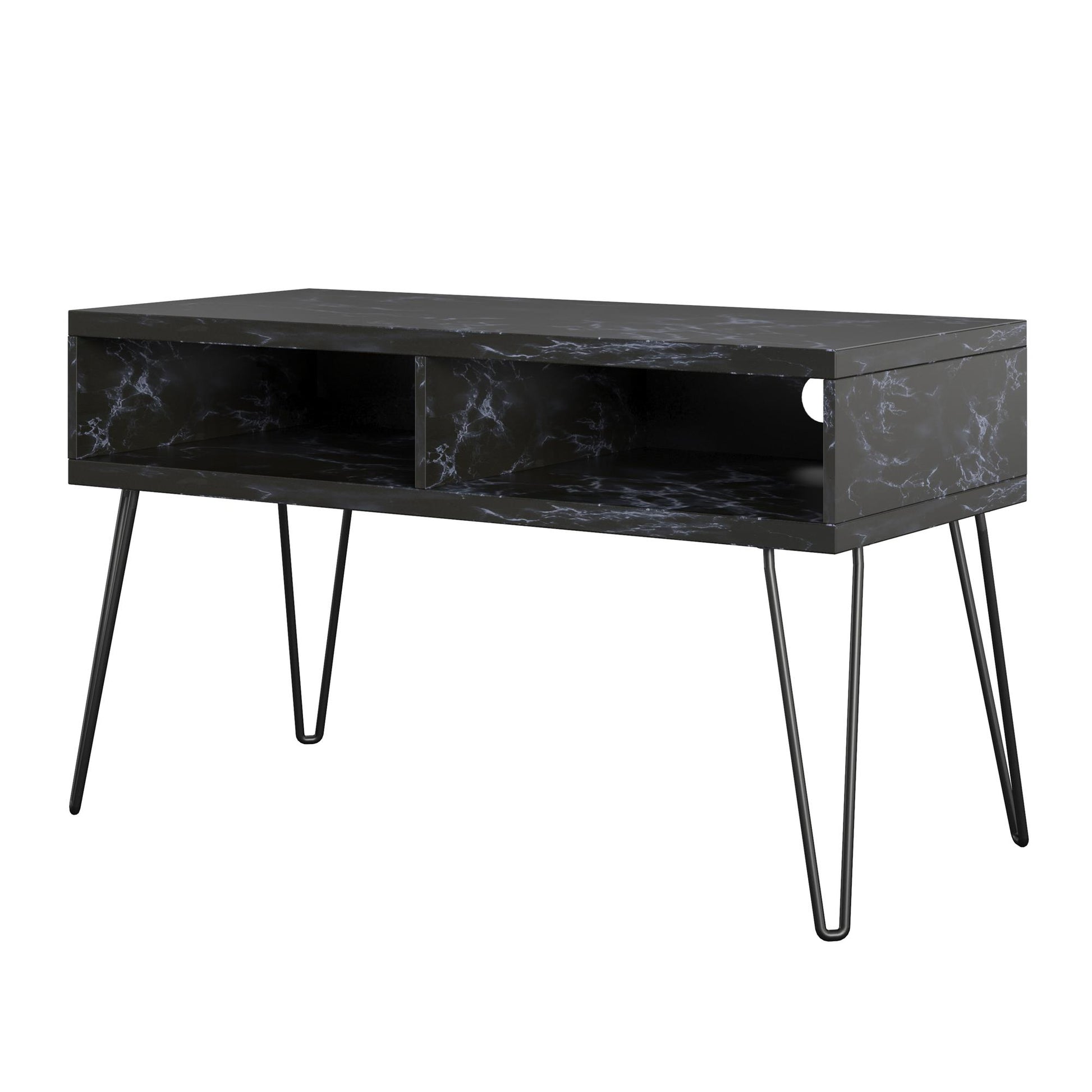 Athena TV Stand for TVs up to 42" - Black Marble