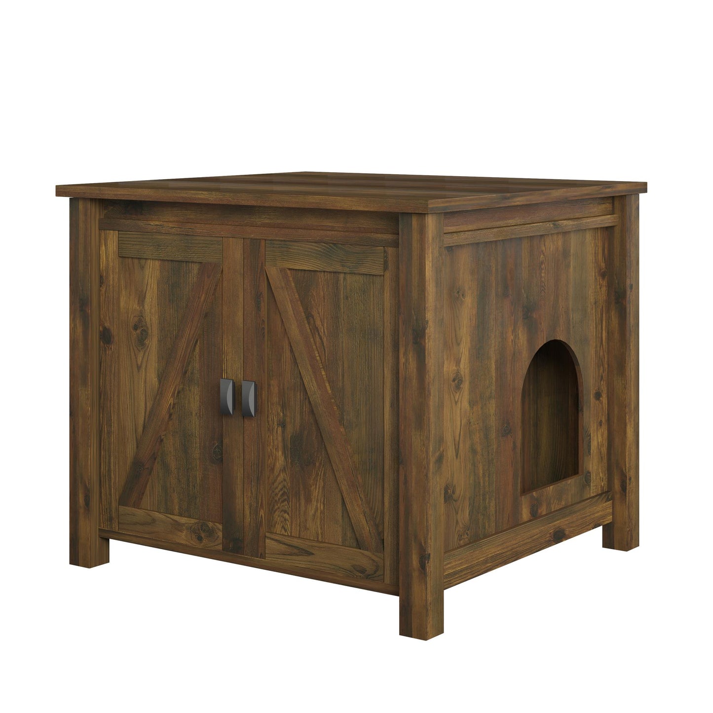 Farmington Rustic Farmhouse Litter Box Enclosure for Cats - Rustic