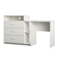 Rebel 3 in 1 Media Dresser with Side Storage and Desk - White