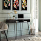 Athena Computer Desk with Storage - Black Marble